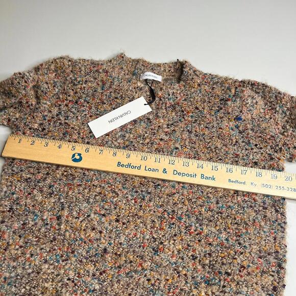 Calvin Klein Women’s Multicolor Bouclé Sweater Size S – Wool Blend, MSRP $79.50 - Picture 6 of 12